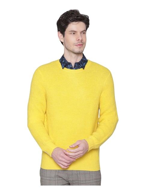 antony morato yellow regular fit sweater