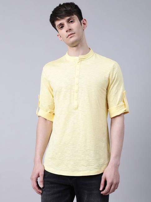 antony morato yellow regular fit t-shirt