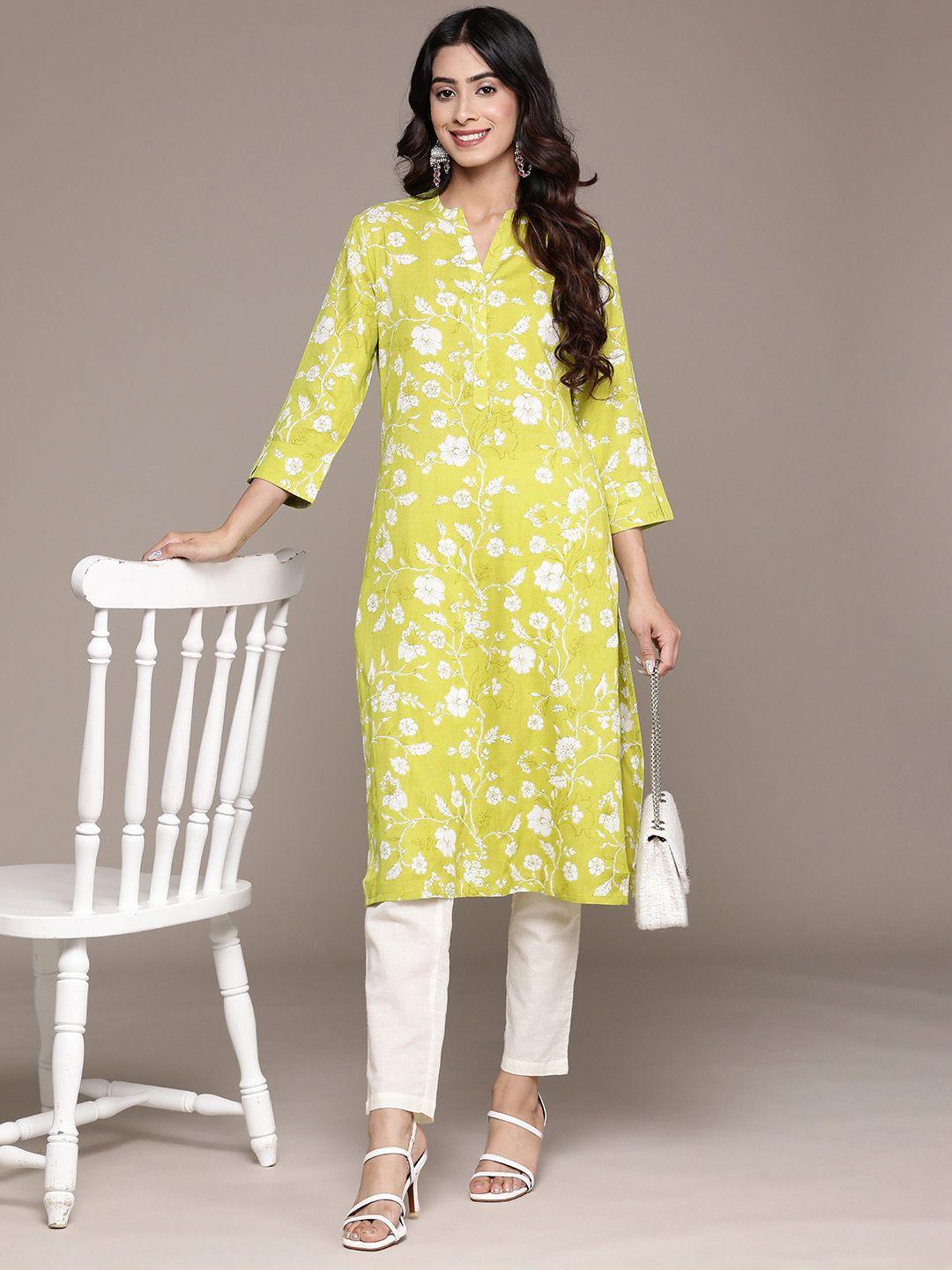 anubhutee floral printed kurta