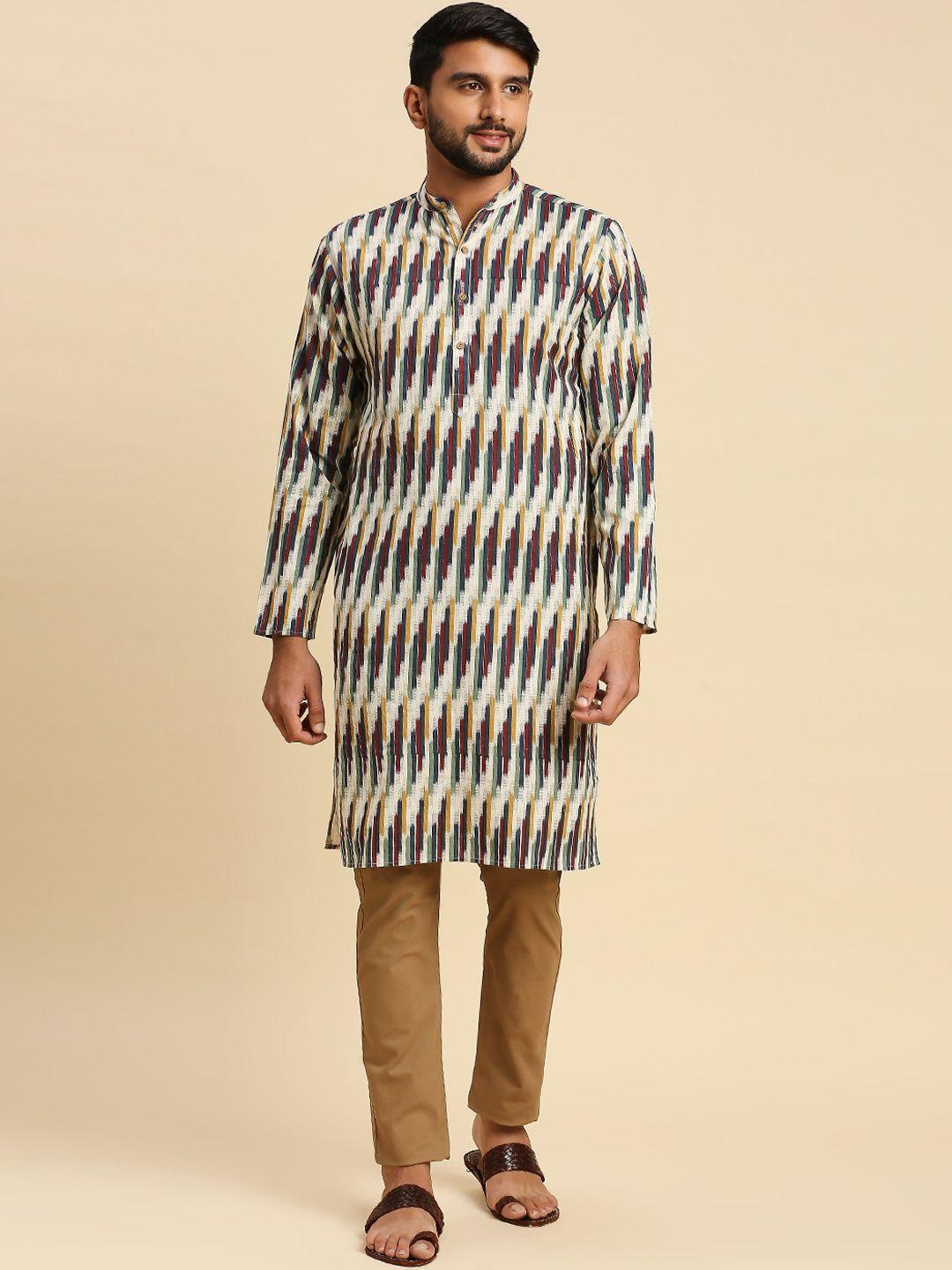 anubhutee geometric printed straight kurta