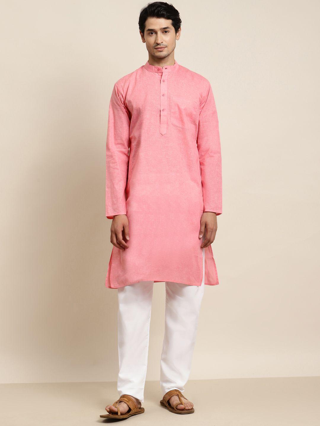 anug by sojanya men pink kurta with pyjamas