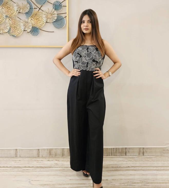 anuja banthia black florescence jumpsuit