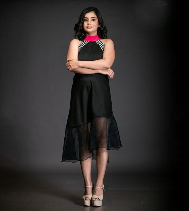 anuja banthia black summer soiree dress