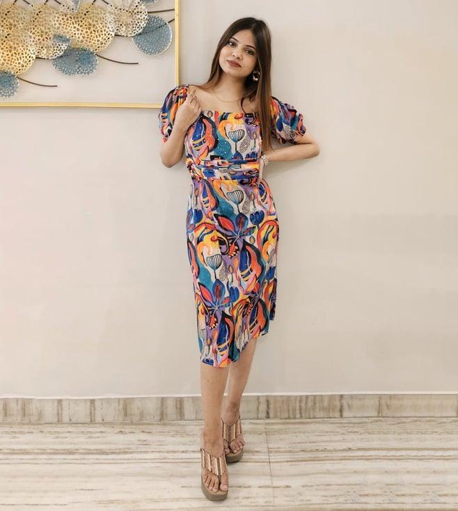 anuja banthia multi colour printalk dress