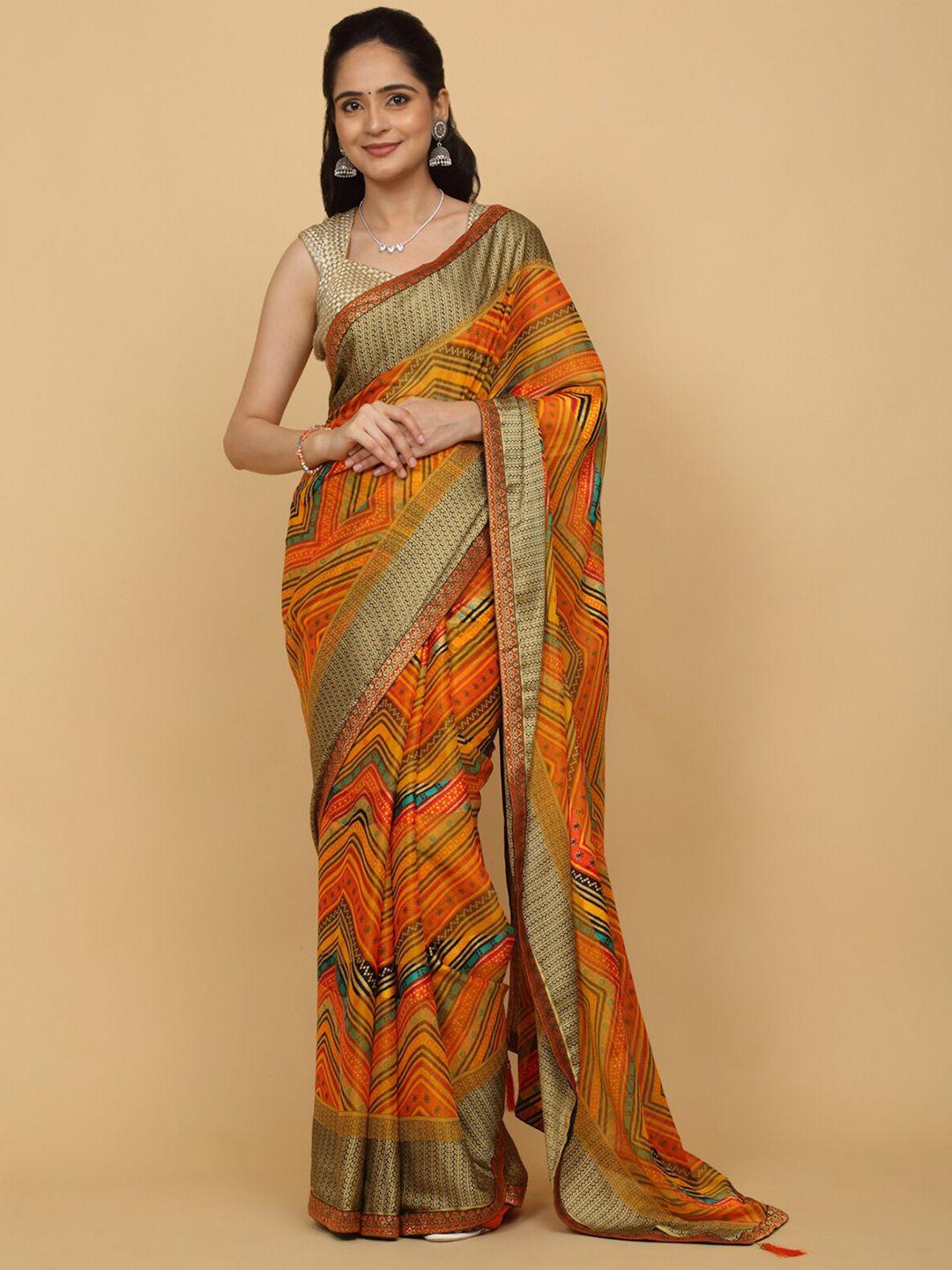 anuradha sarees geometric printed saree