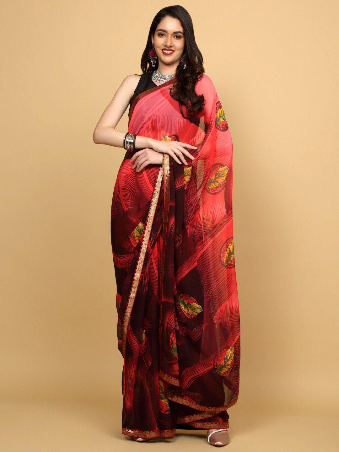 anuradha sarees printed georgette saree