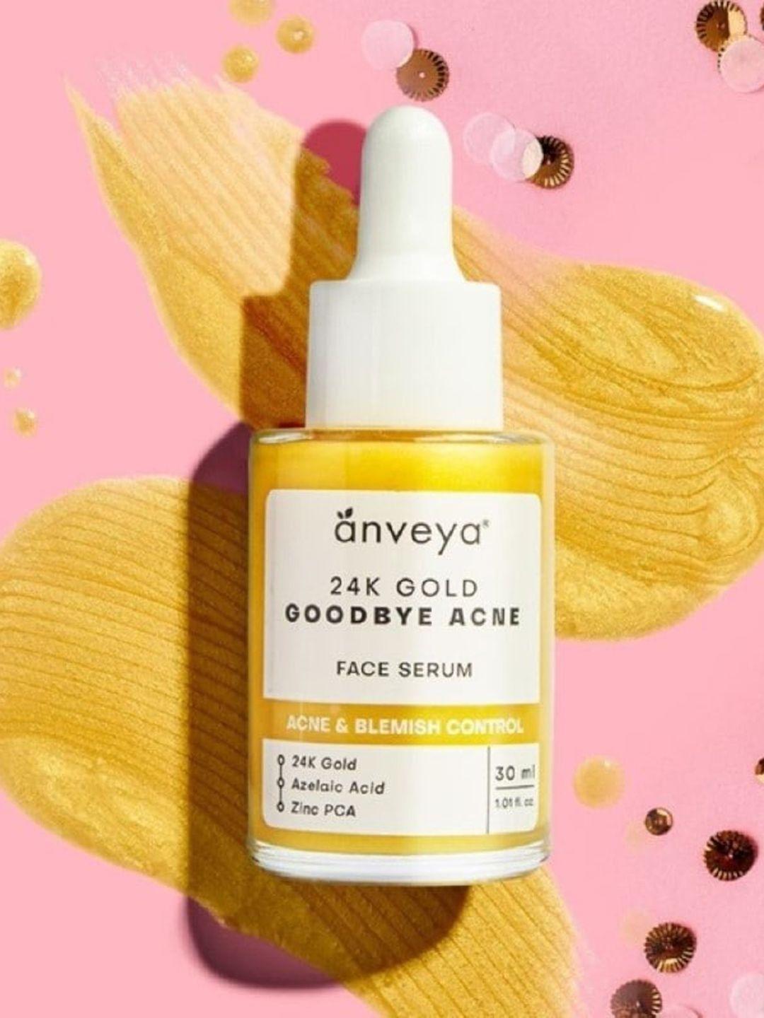 anveya goodbye acne 24 k gold face cleanser for acne & pimple scars removal - 120ml