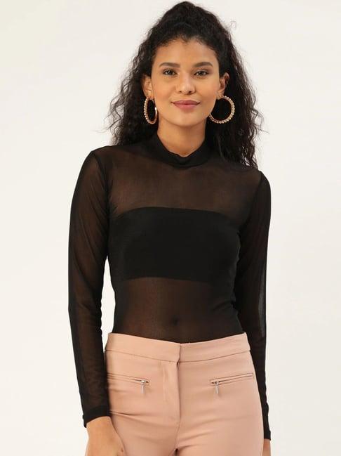 anvi be yourself black fitted top