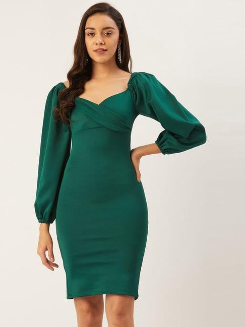 anvi be yourself green shift dress