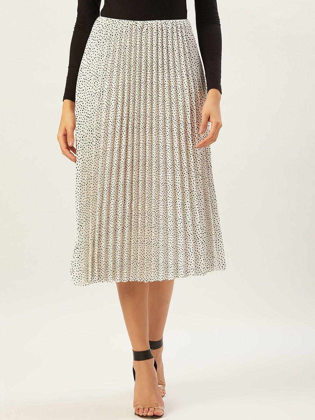 anvi be yourself printed flared midi skirt