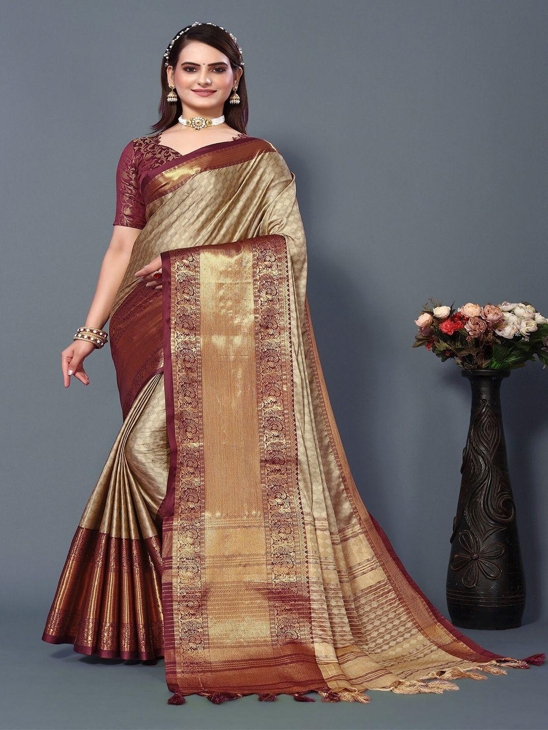 apnisha woven design zari pure silk banarasi saree