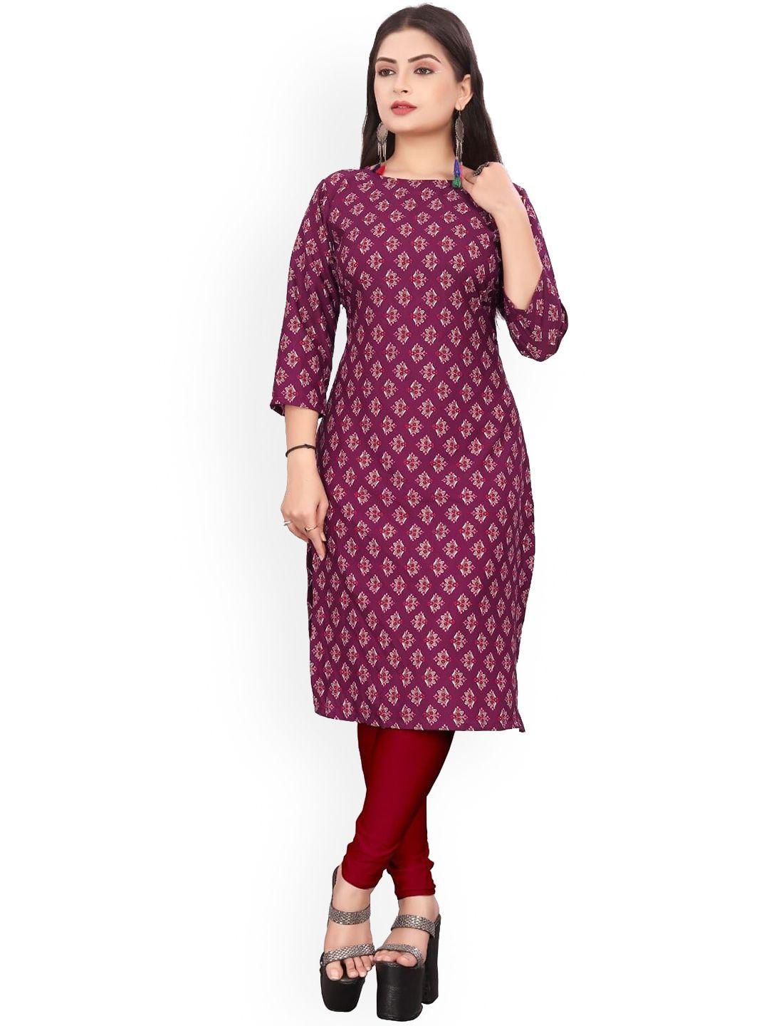 apnisha ethnic motifs printed straight kurta