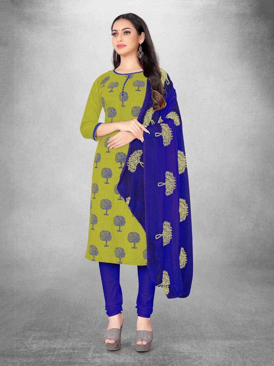 apnisha ethnic motifs printed unstitched dress material