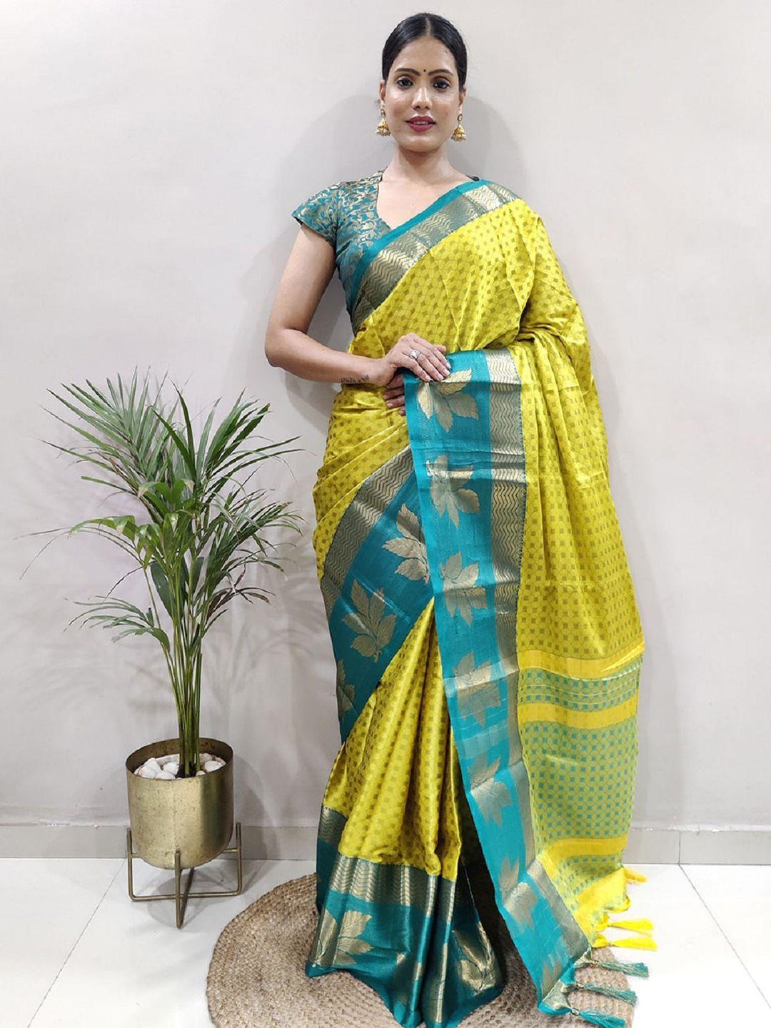 apnisha teal banarasi saree