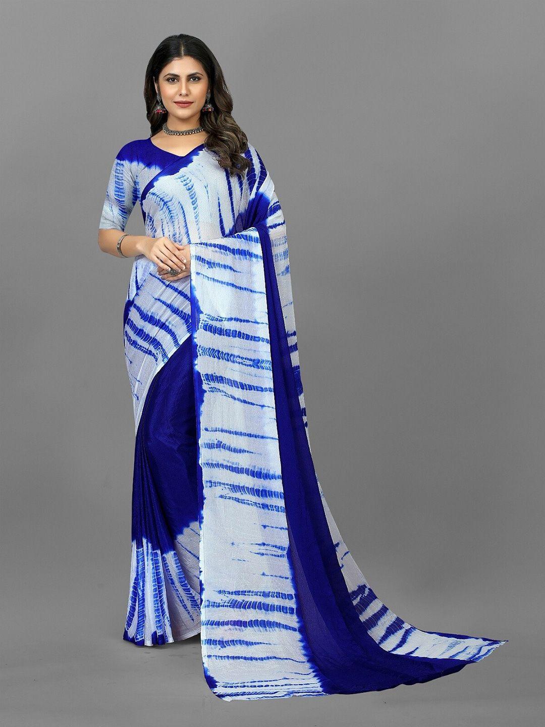 apnisha tie & dye dyed pure chiffon leheriya saree