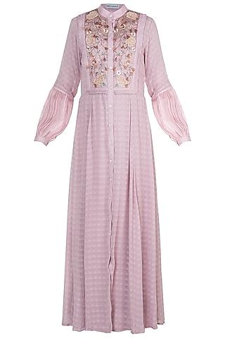 apple blossom embroidered maxi dress