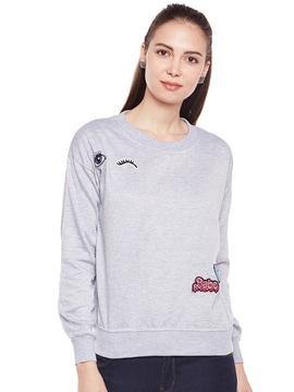 applique round-neck sweatshirt