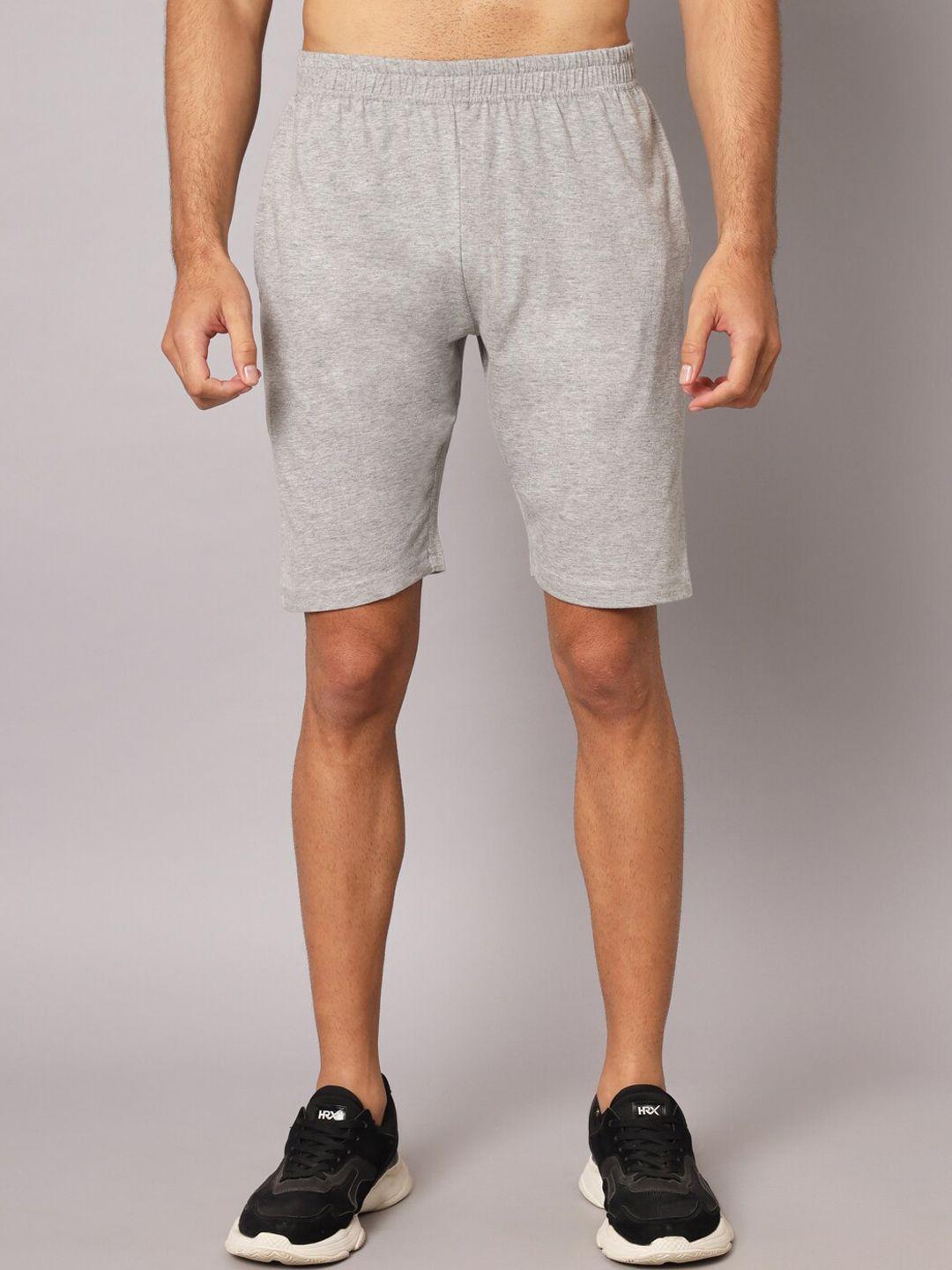 appulse men grey melange loose fit shorts