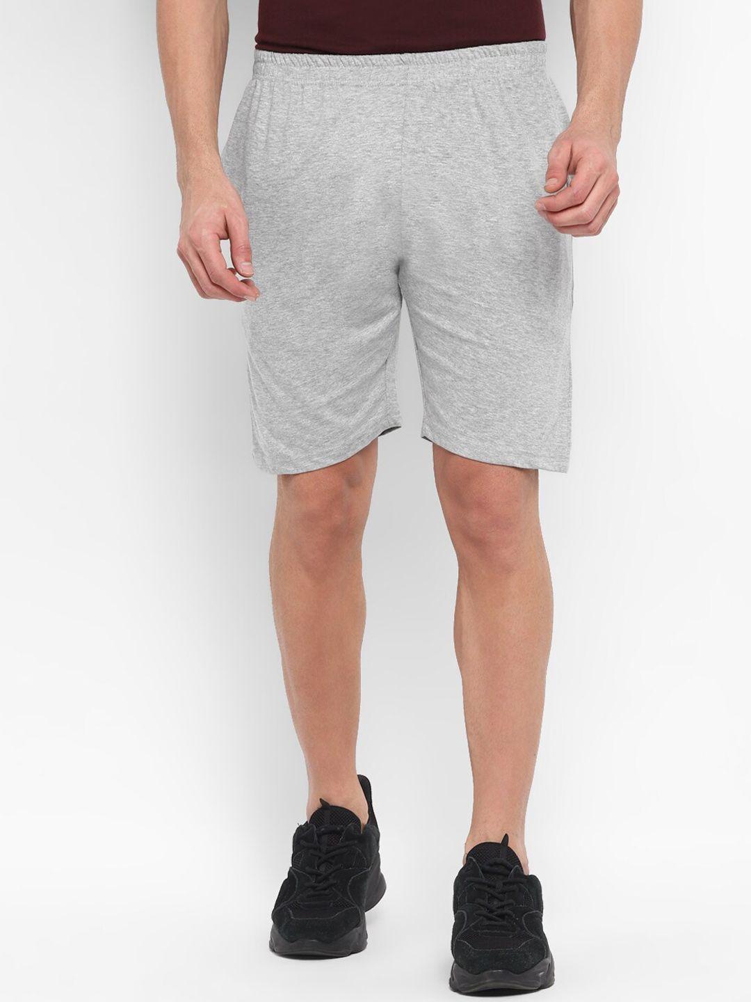 appulse men grey melange loose fit sports shorts