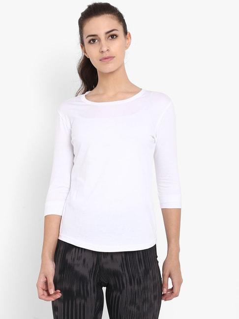 appulse white cotton slim fit t-shirt