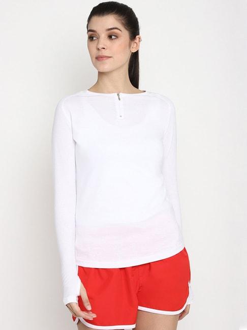 appulse white cotton slim fit t-shirt