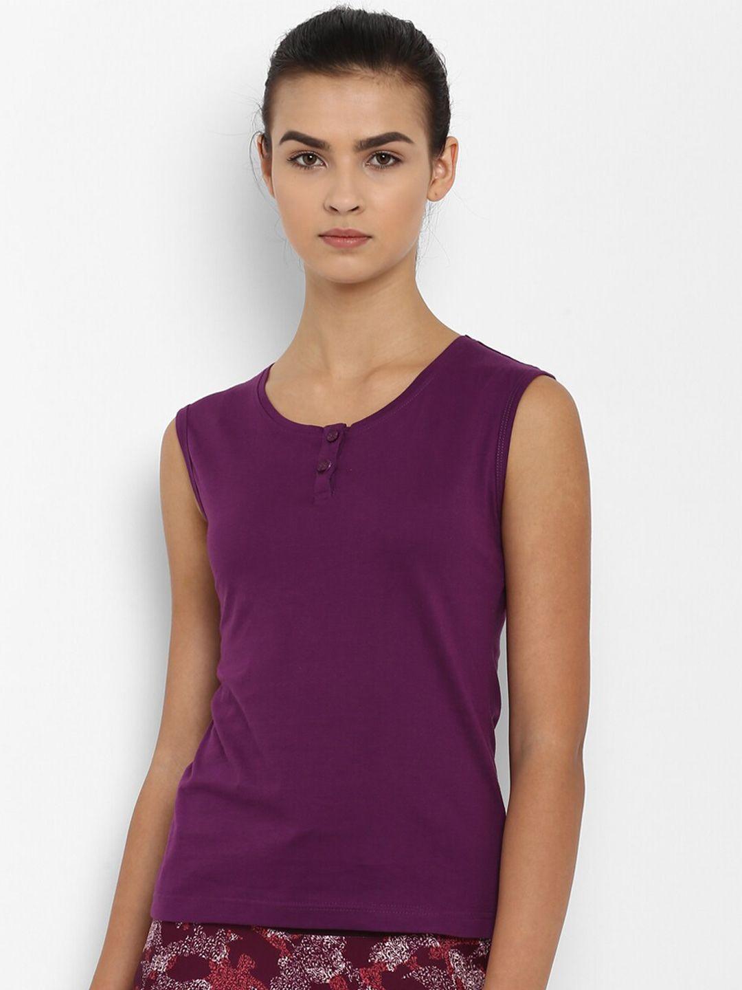 appulse henley neck sleeveless cotton t-shirt