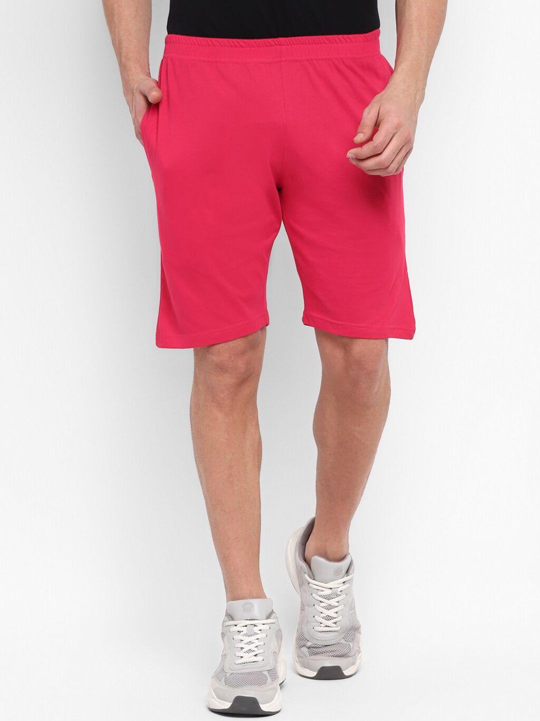 appulse men pink loose fit sports shorts