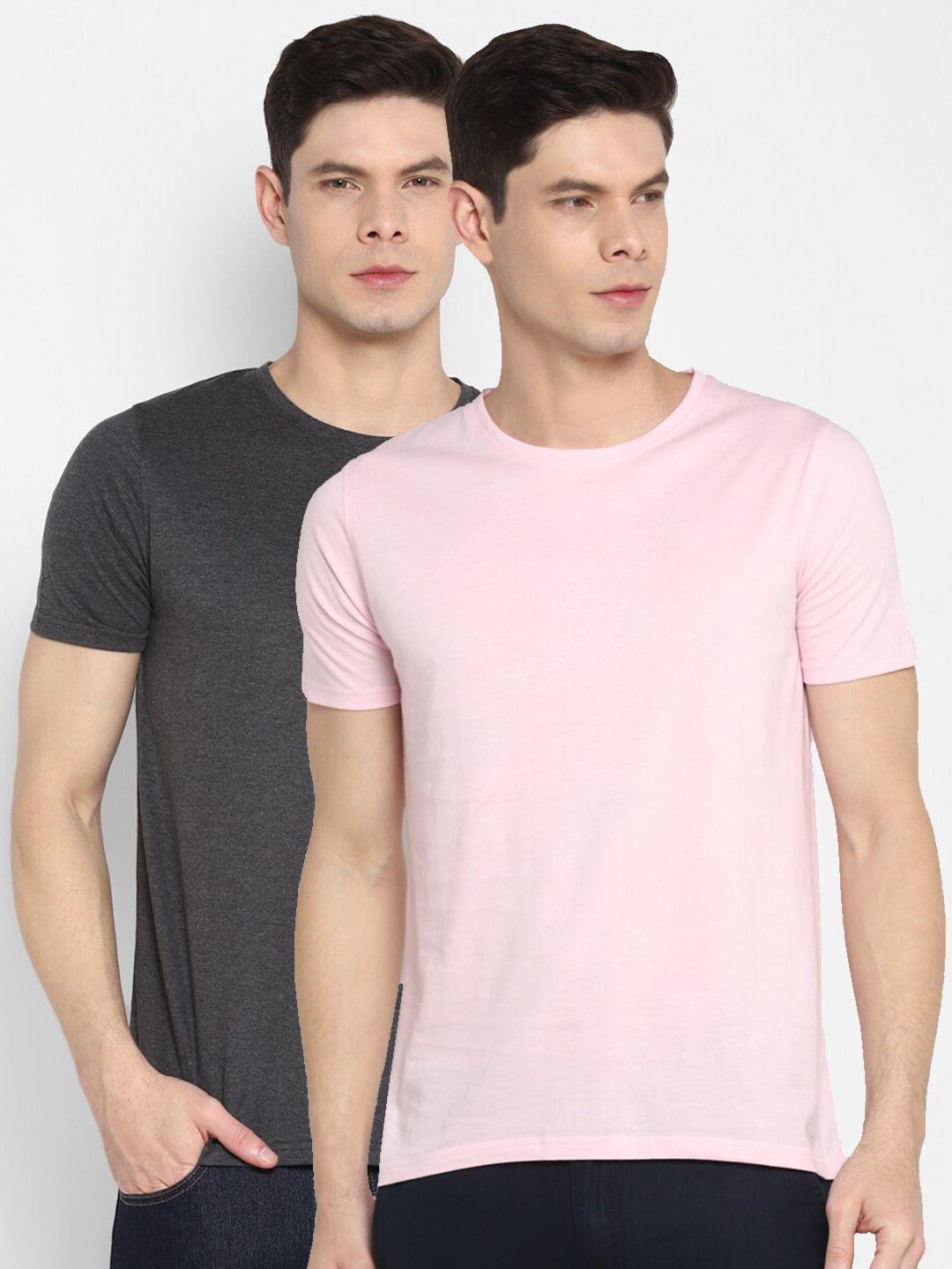 appulse men solid set of 2 t-shirt