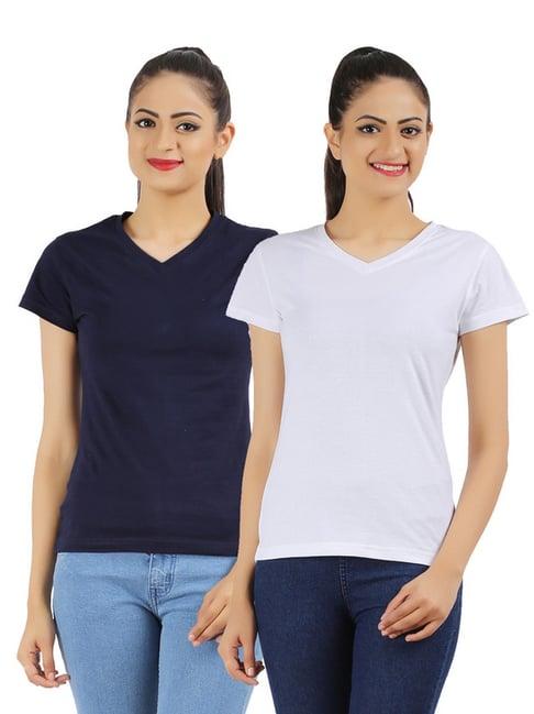 appulse navy & white cotton t-shirt - pack of 2