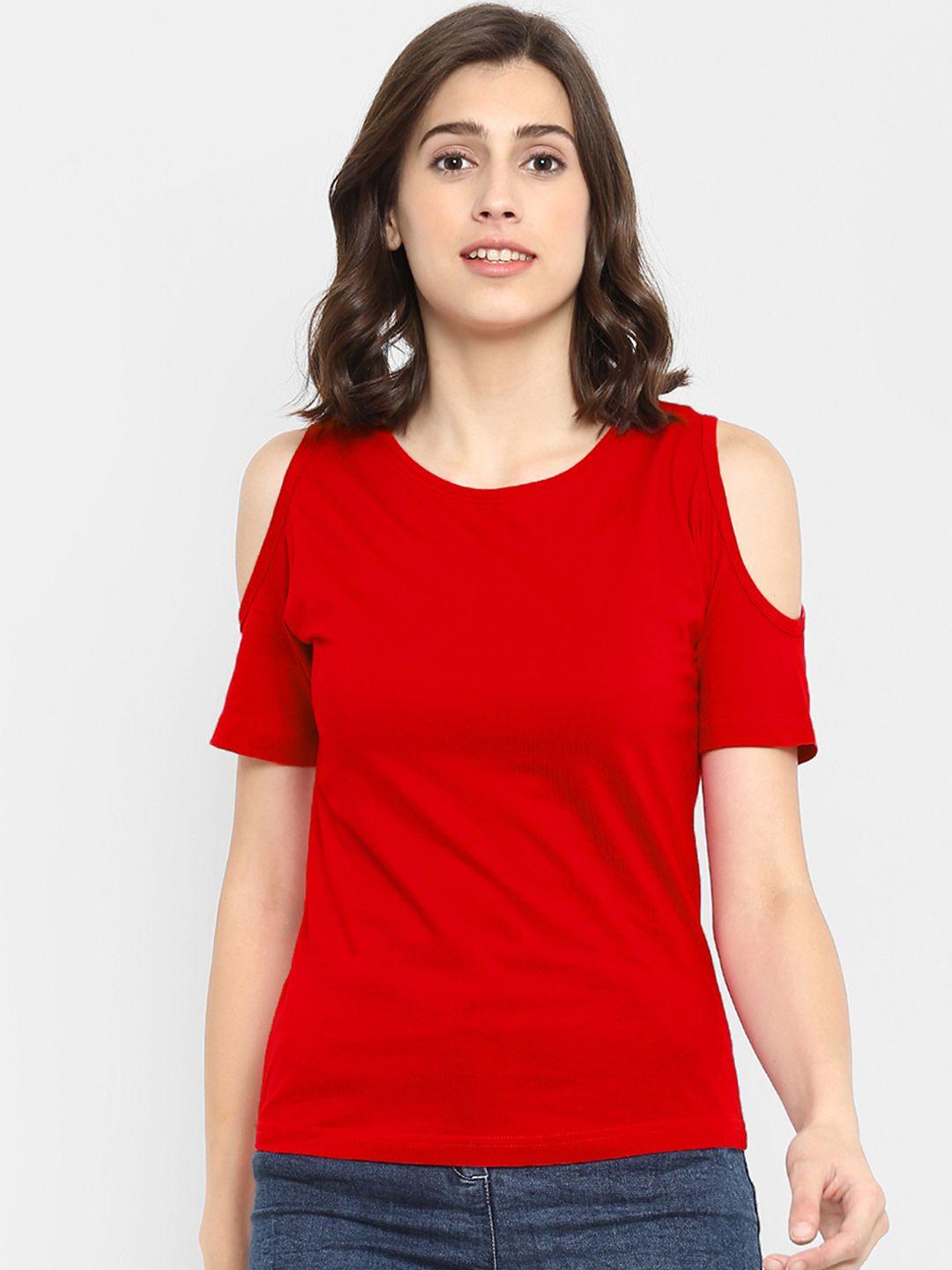 appulse women red solid top