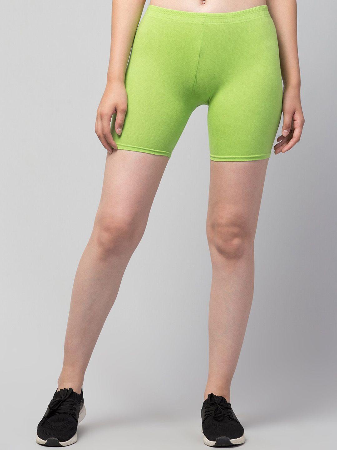apraa & parma women skinny fit mid-rise cycling shorts