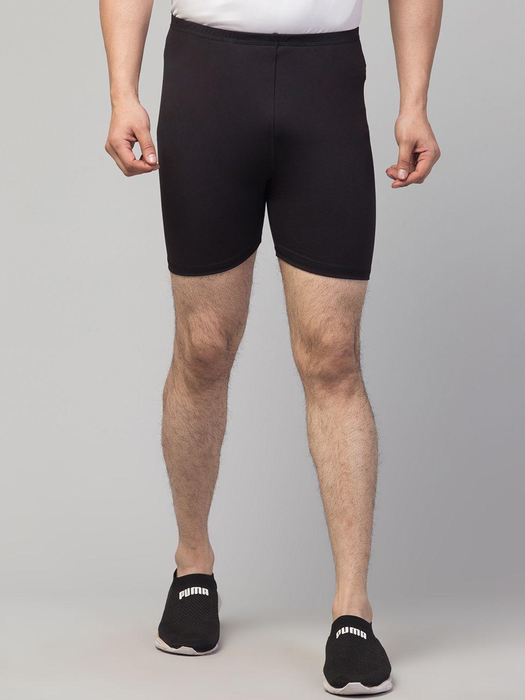 apraa & parma men mid rise e-dry technology skinny fit sports shorts
