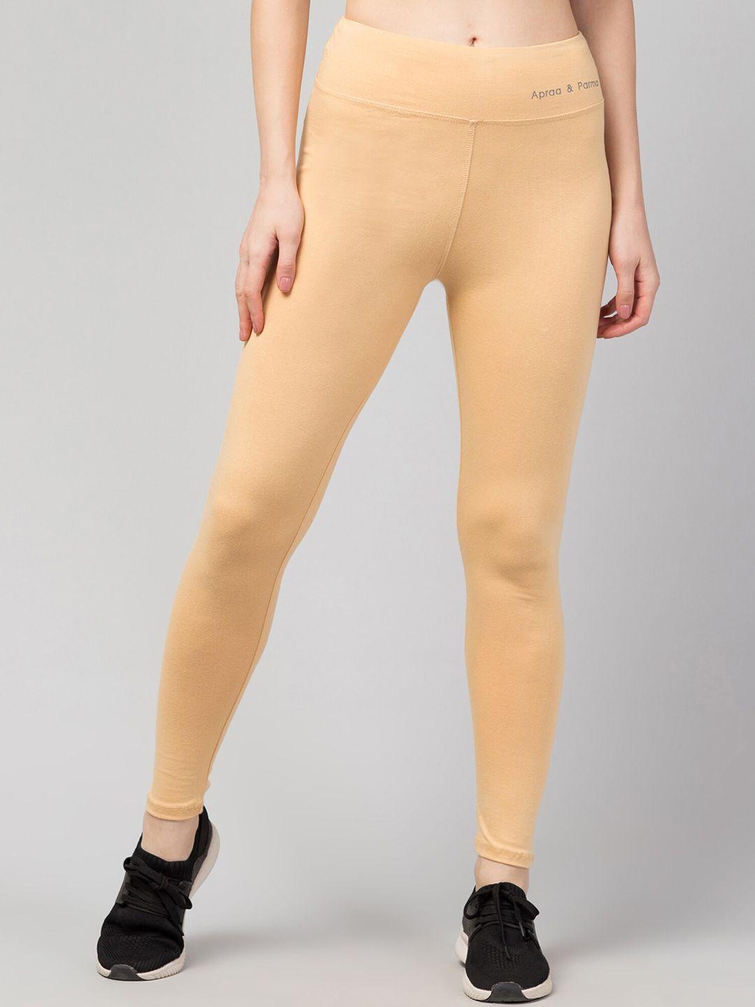 apraa & parma slim fit high-rise ankle length tights