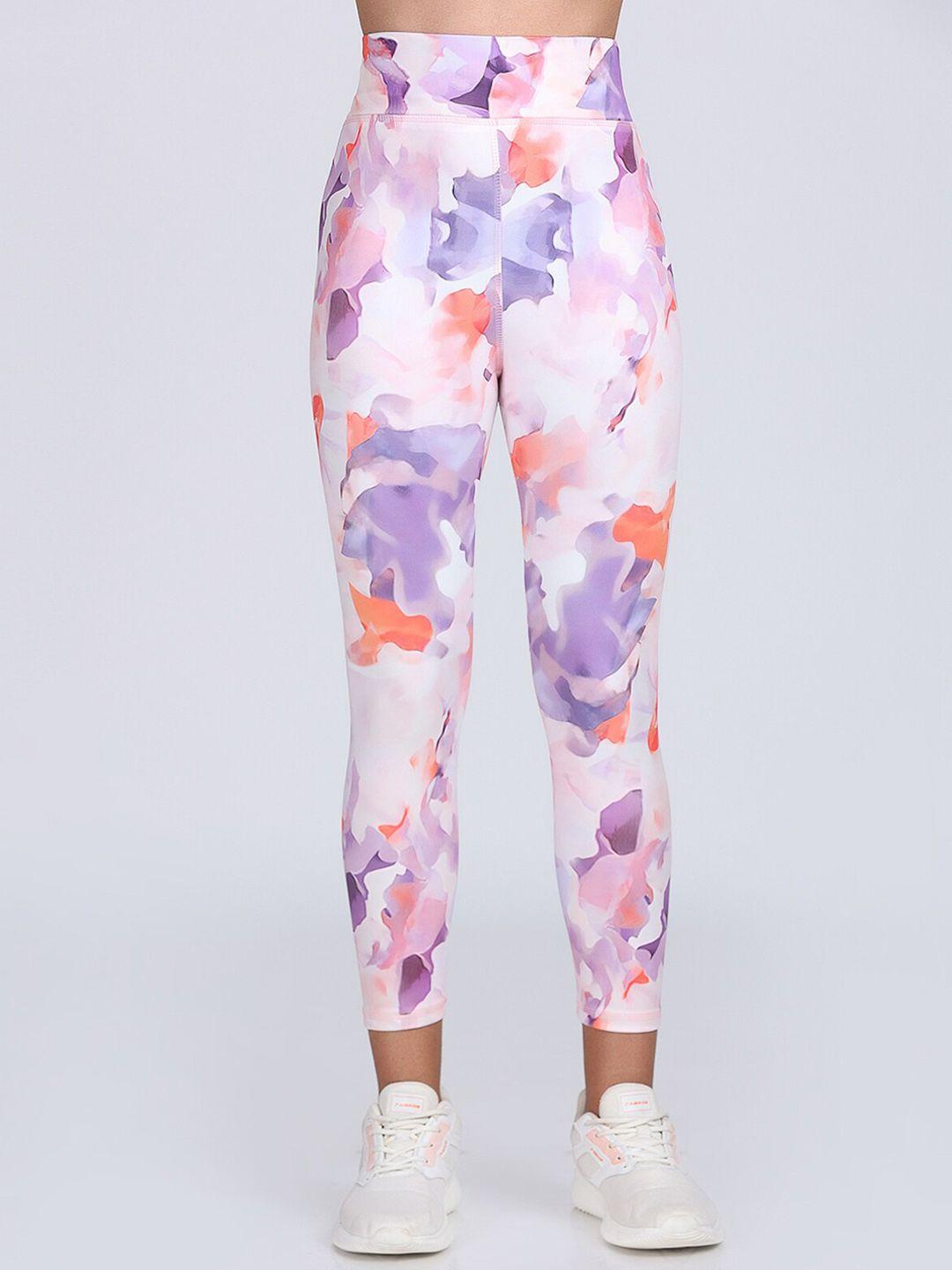 apraa & parma women abstract printed cropped training tights