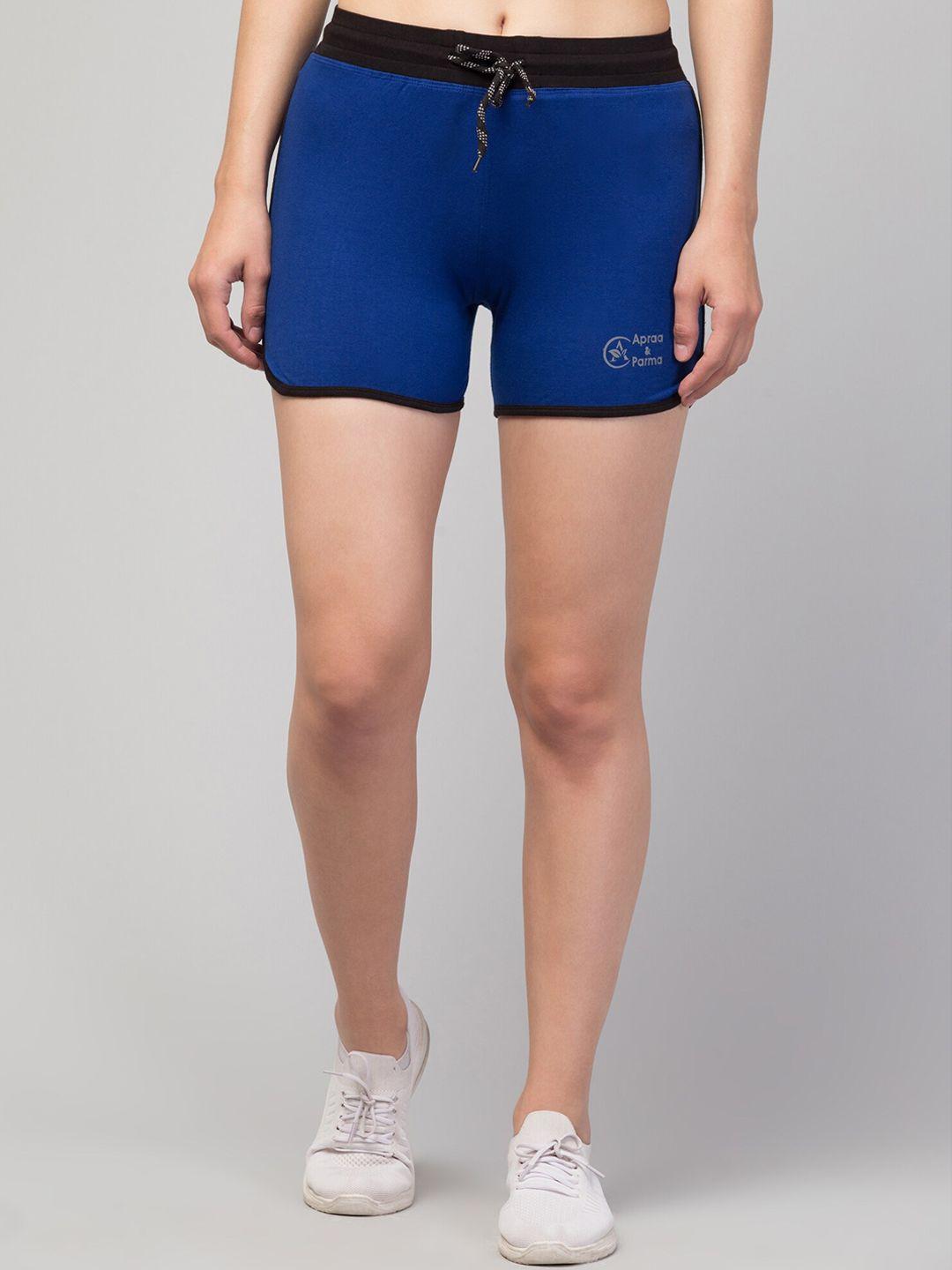 apraa & parma women blue ben 10 yoga hot pants shorts