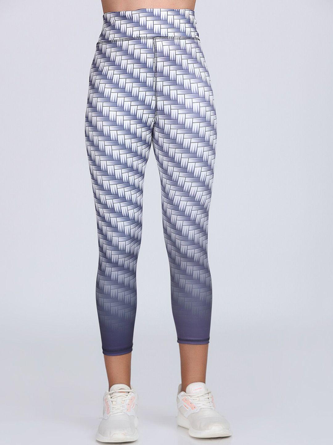 apraa & parma women geometric printed cropped training tights