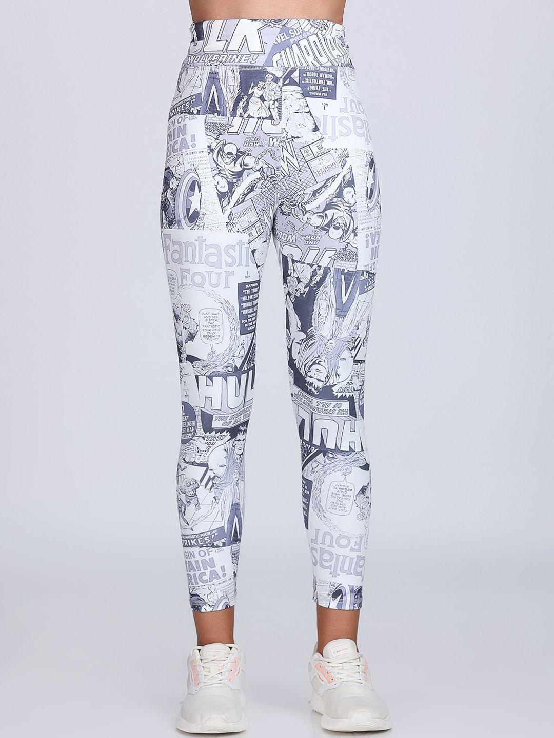 apraa & parma women graphic printed cropped training tights