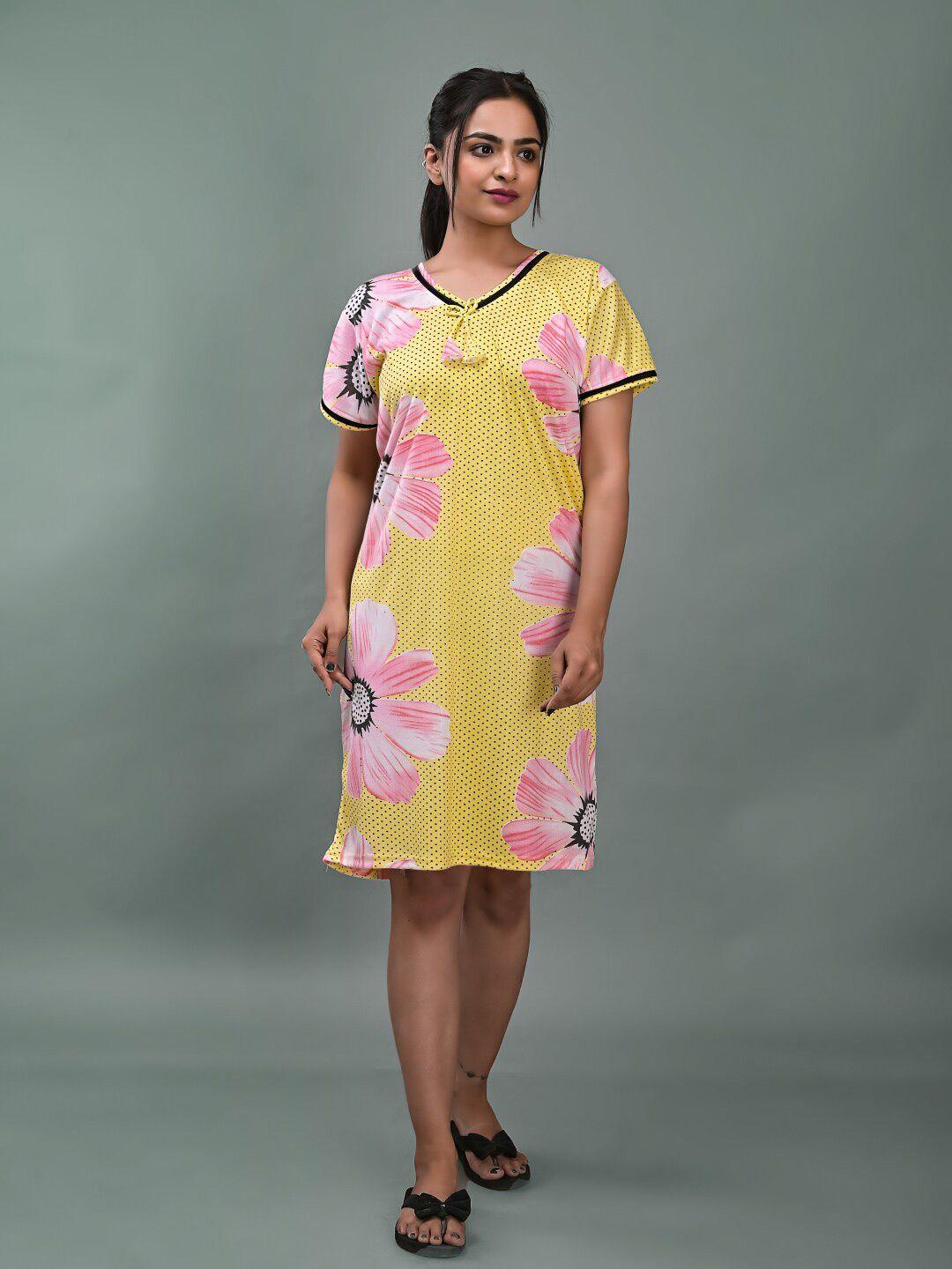 apratim floral printed nightdress