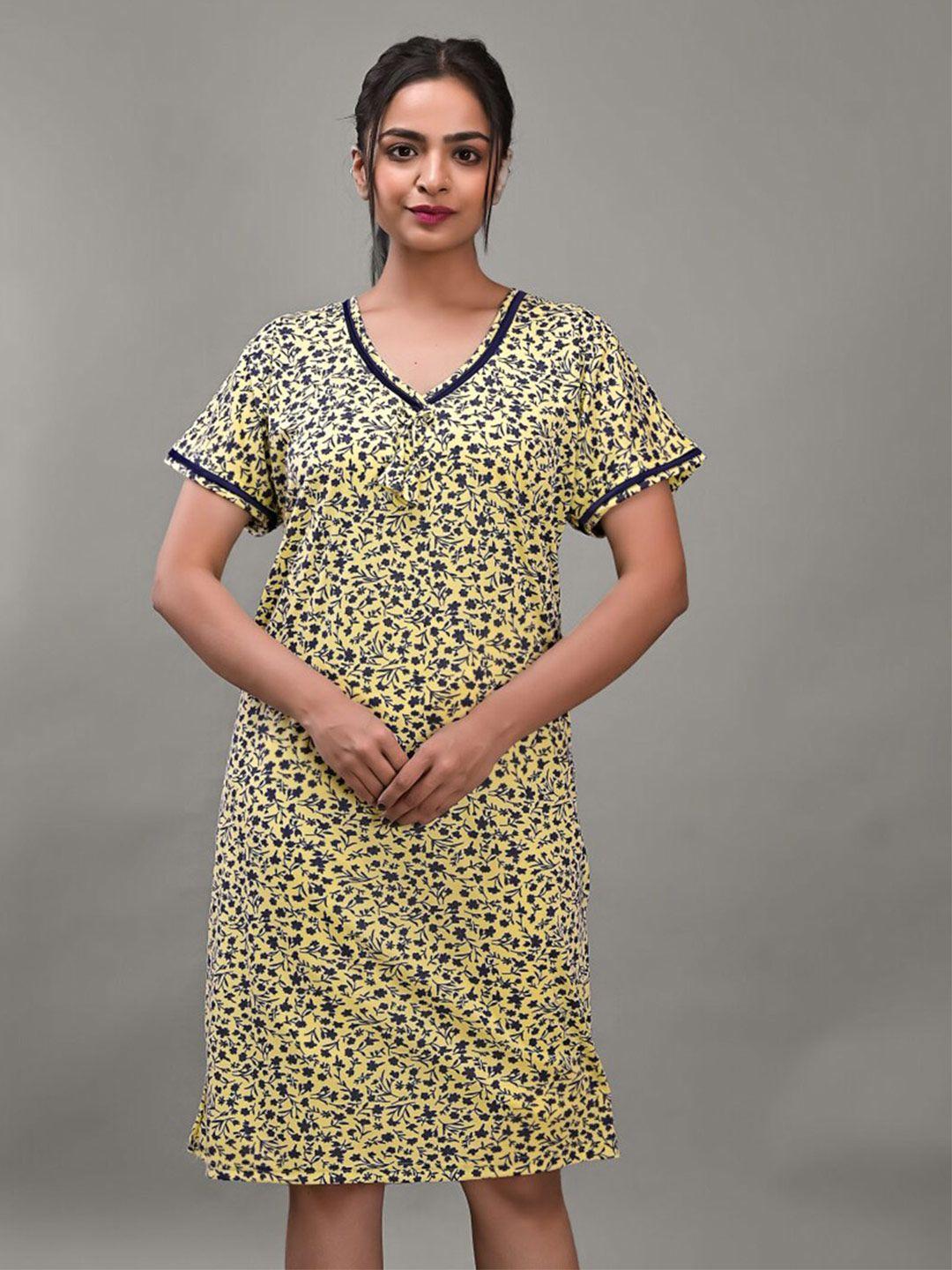 apratim floral printed nightdress