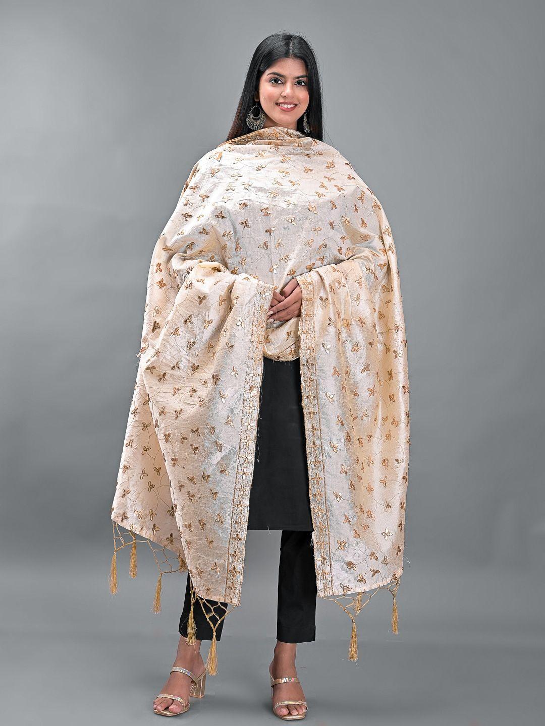 apratim gold-toned dupatta with gotta patti