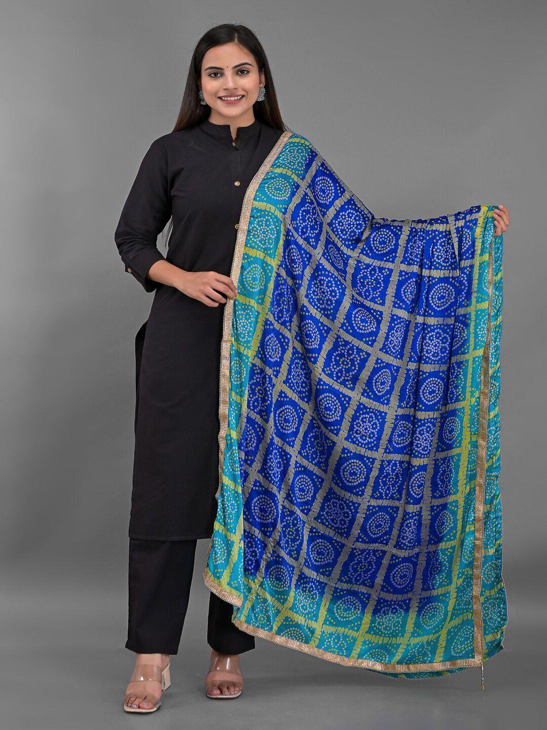 apratim printed silk bandhani dupatta