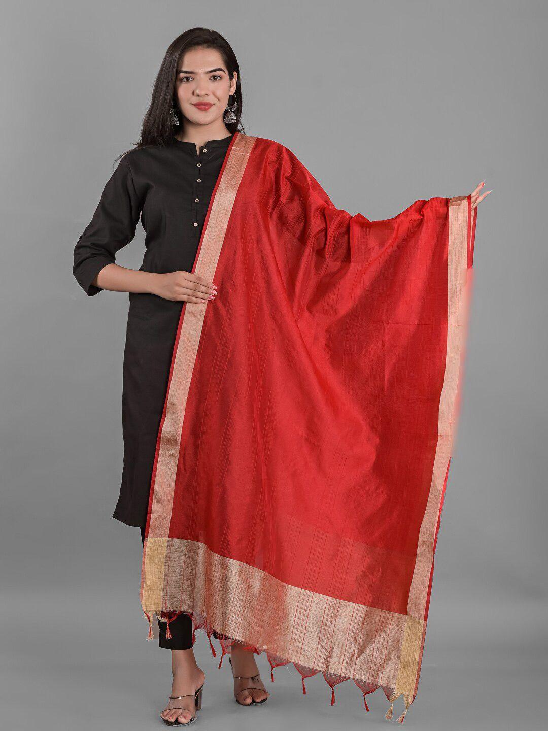 apratim red & gold-toned dupatta