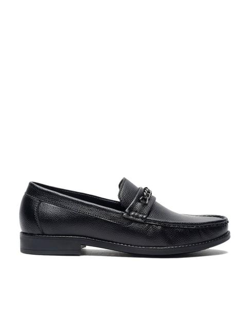 apsis men's black casual loafers