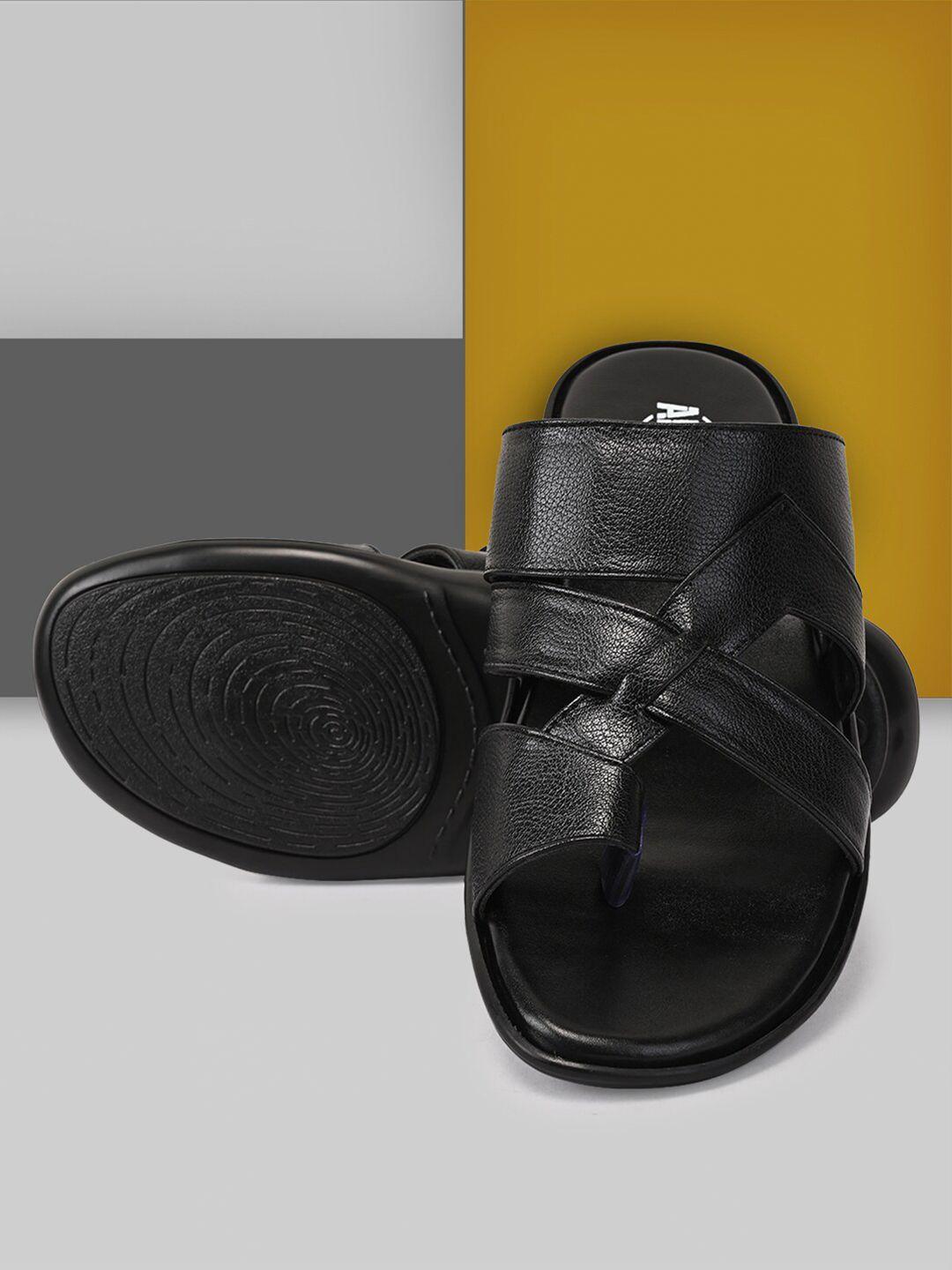 apsis men black comfort sandals