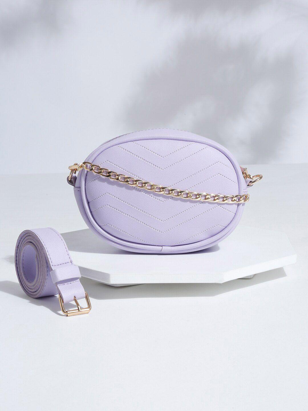 apsis women lavender structured sling bag