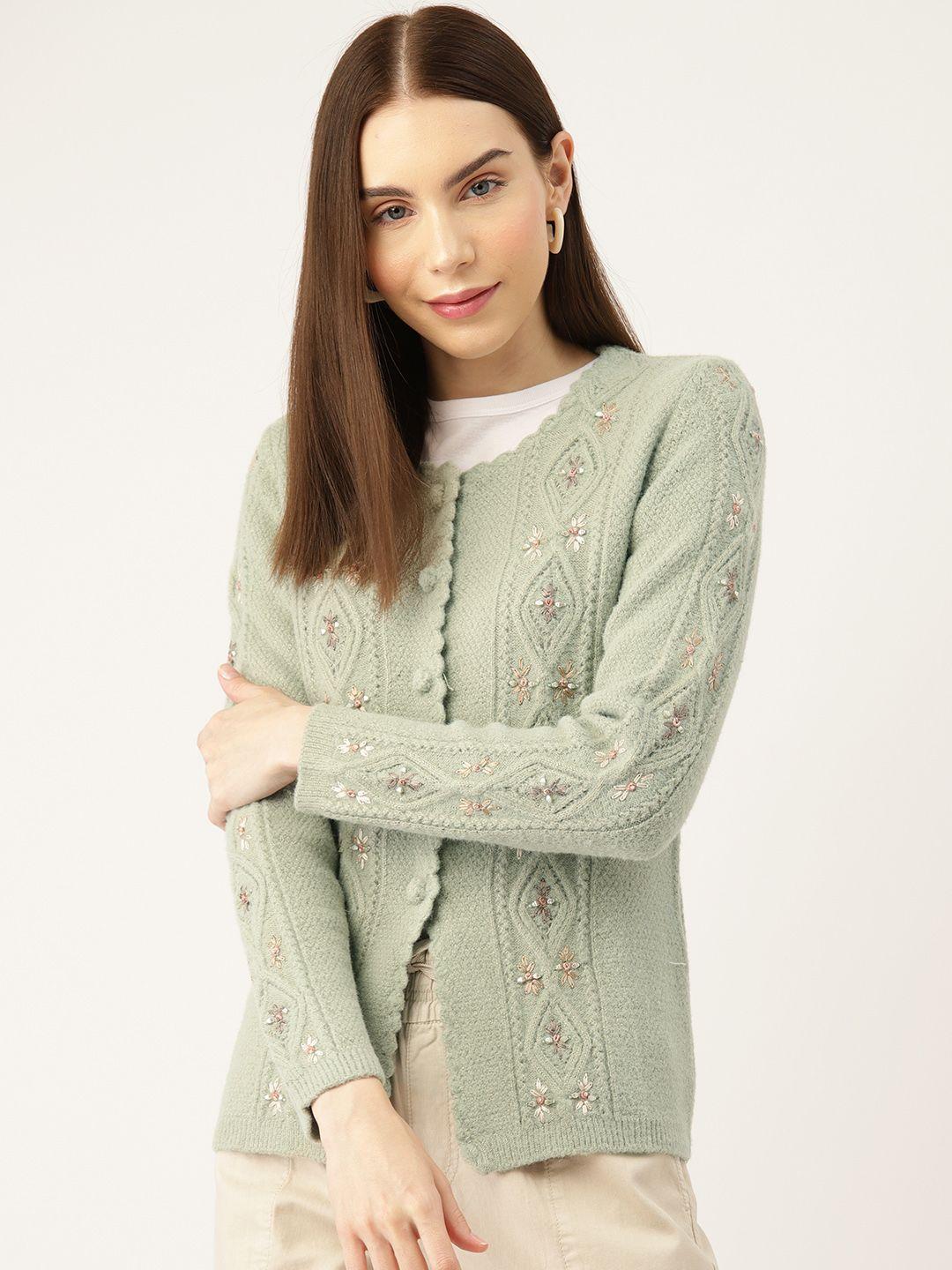 apsley women floral cardigan with embellished detail