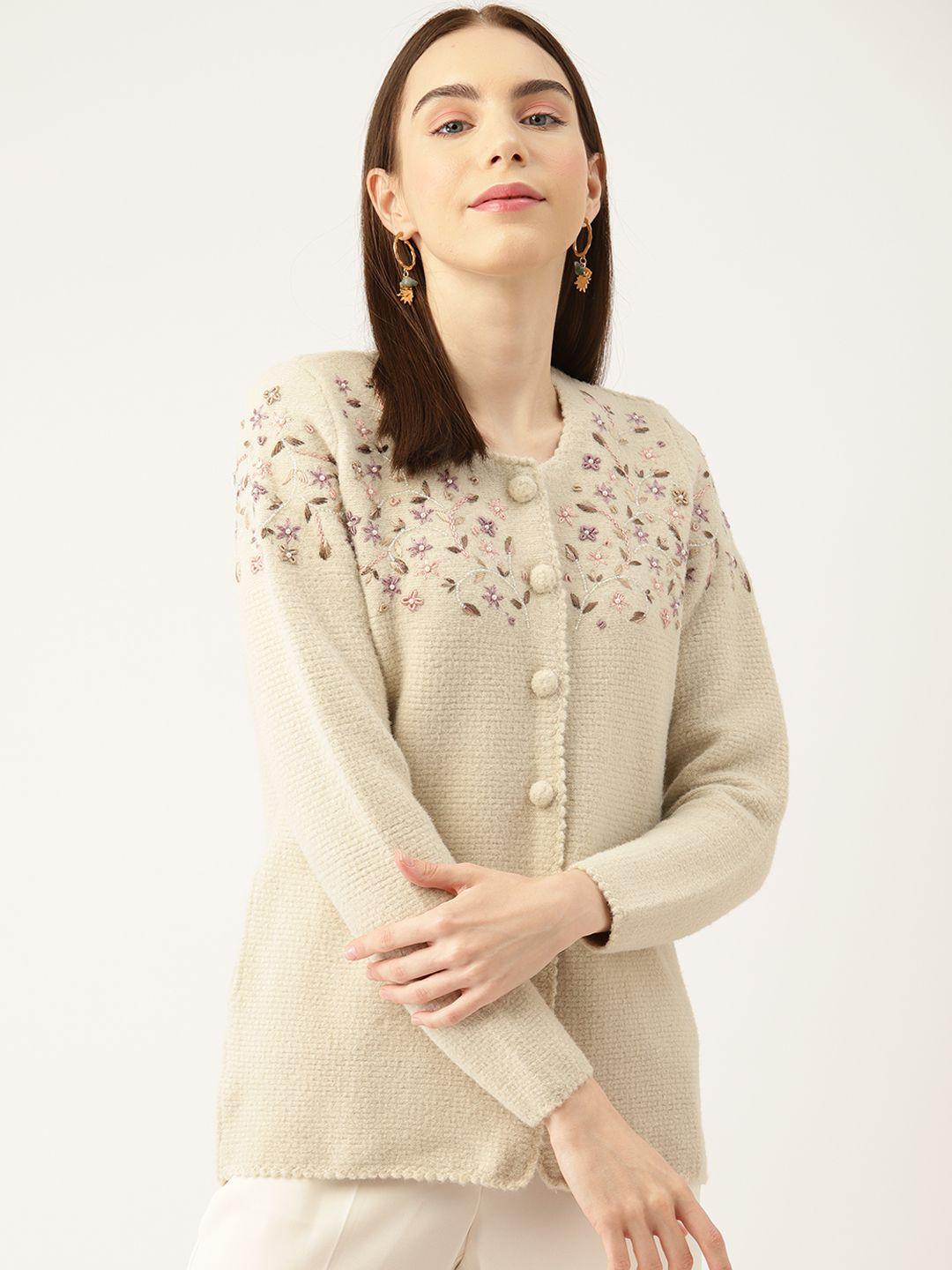 apsley women floral cardigan with embellished detail