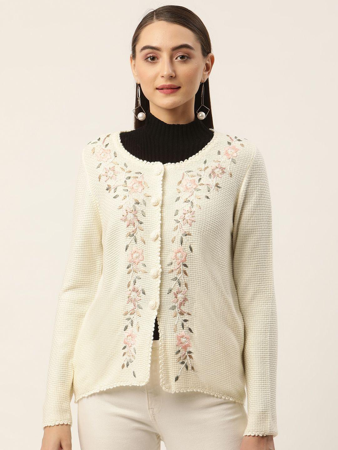 apsley women floral embroidered detail cardigan