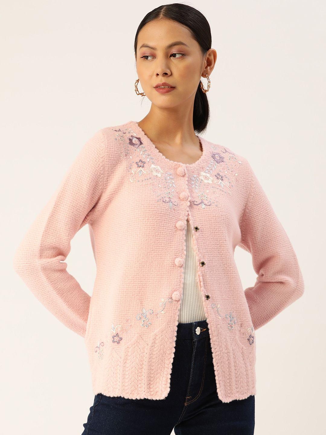 apsley women pink floral cardigan