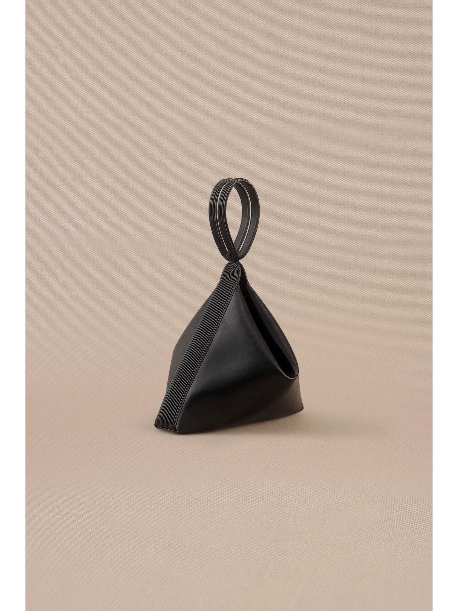 aqida handbag black with pouch (set of 2)